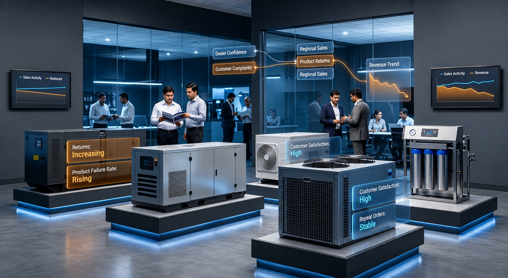 Dealer confidence and revenue decline in manufacturing with Vistaar AI